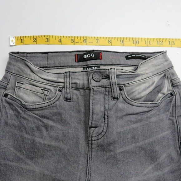 BDG High Rise Cigarette Ankle Jeans Women's Size 24 Medium Wash Gray Denim 24X30 - Picture 6 of 11